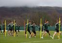 Celtic players training