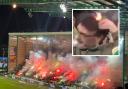 Celtic's pyro display at Easter Road last night