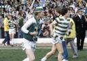 Mark Reid with Davie Moyes celebrating Celtic winning the title in 1981