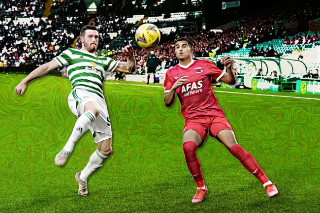 Anthony Ralston, left, was a stand-out for Celtic against AZ