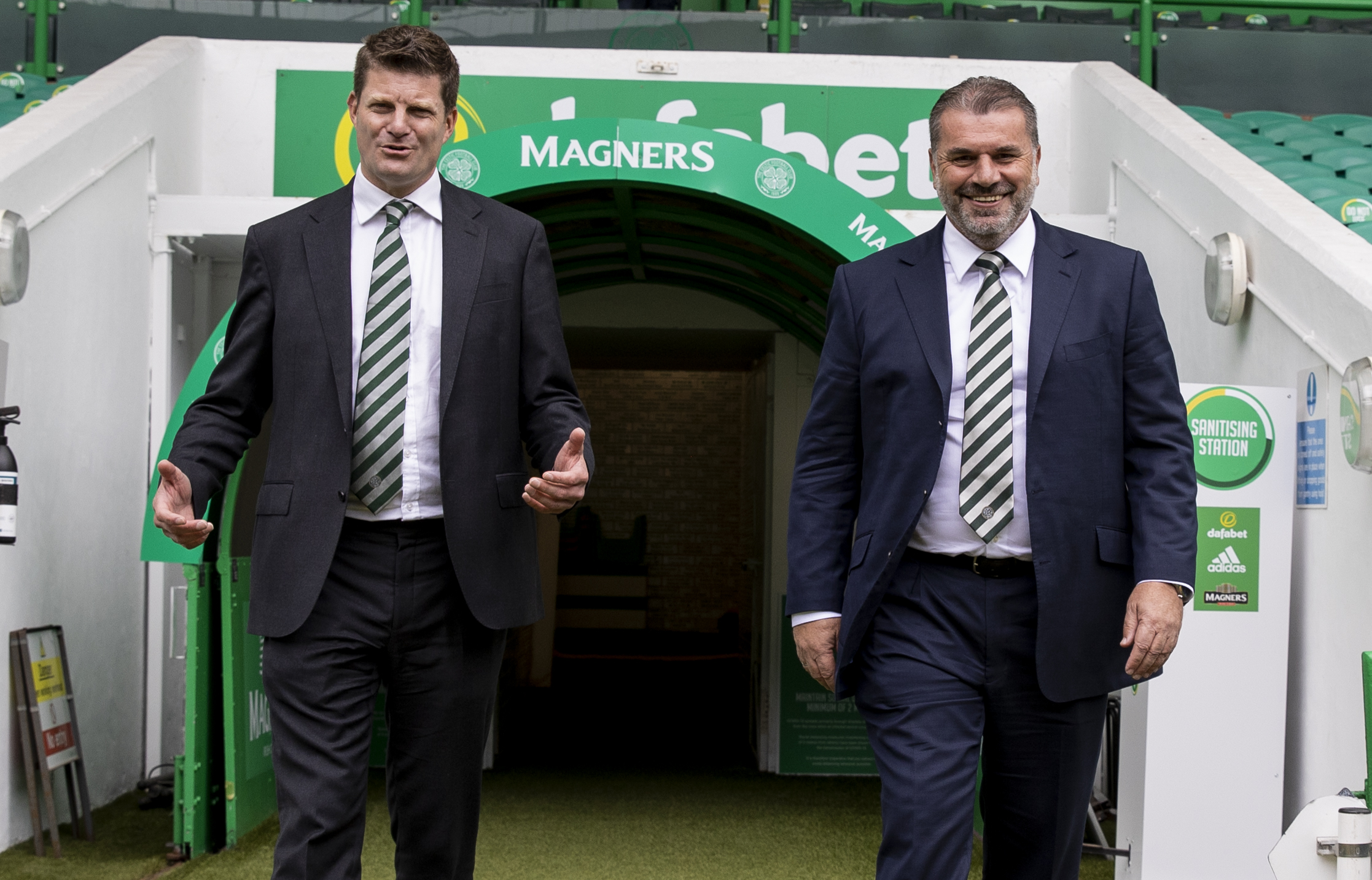 Celtic Way: Dominic McKay, left, and Ange Postecoglou