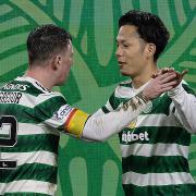 Celtic midfielders Tomoki Iwata and Callum McGregor