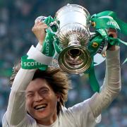 Kyogo with the Scottish Cup