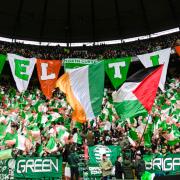 A Celtic fan display